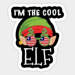 Christmas  I'm The Cool Liberian Elf - Gift for Liberian From Liberia Sticker